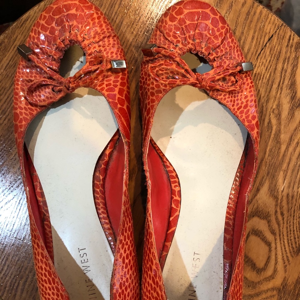 Orange Nine West flats